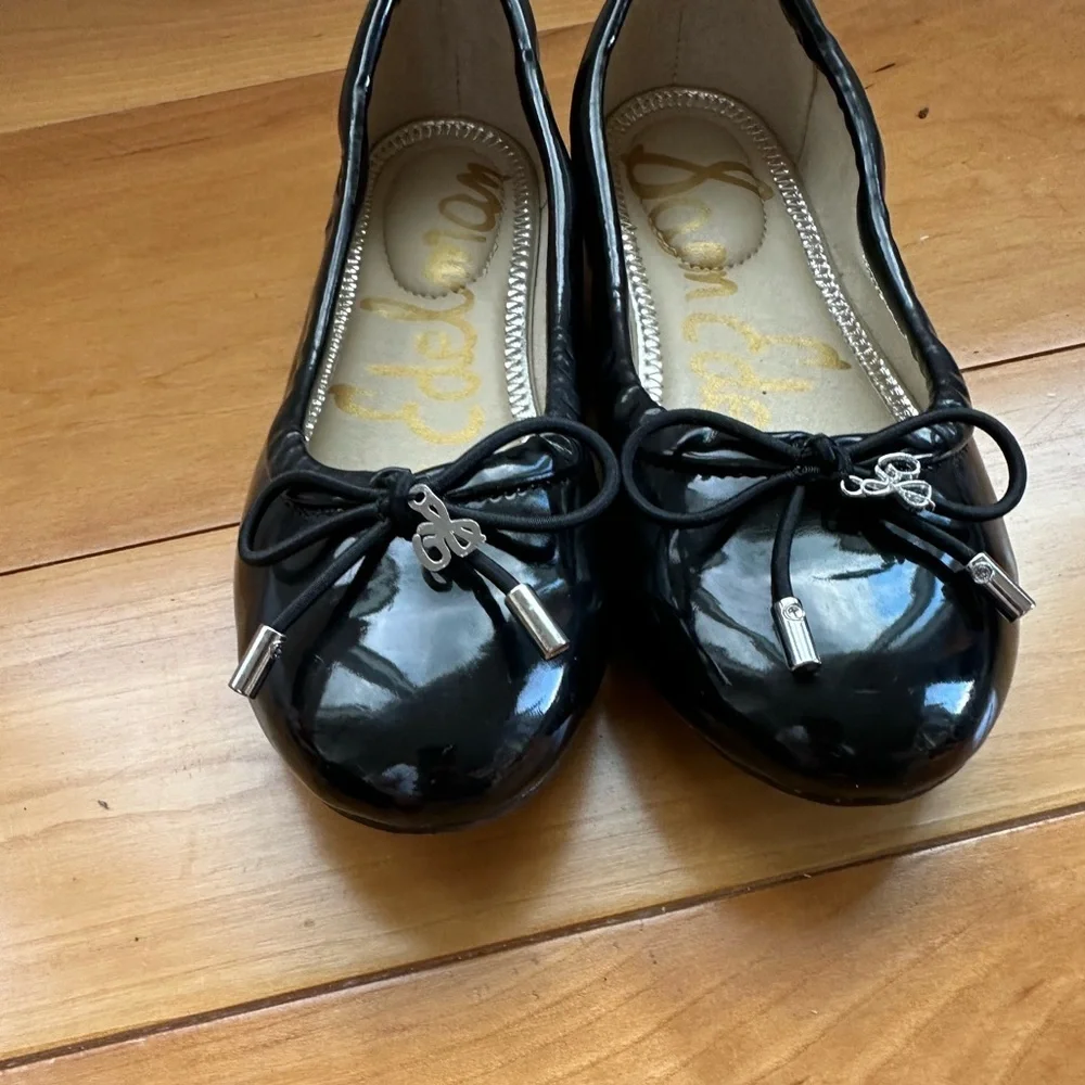 Sam Edelman Black Patent Dress Shoes with Bow